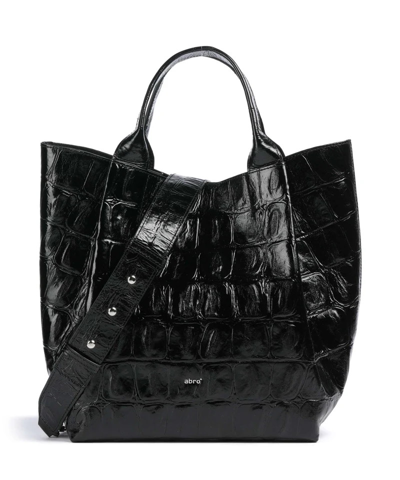 Abro Maxi Cocco Essential Medium Bolso de mano black/nickel