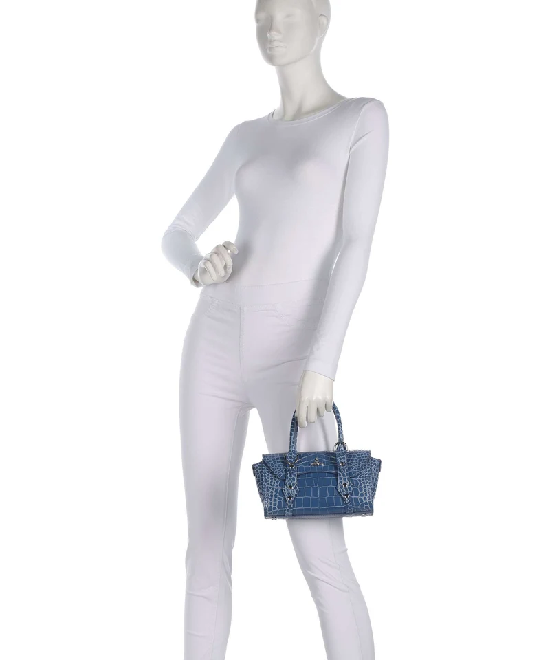 Vivienne Westwood Bettina Embossed Croc Mini Bolso de mano blue