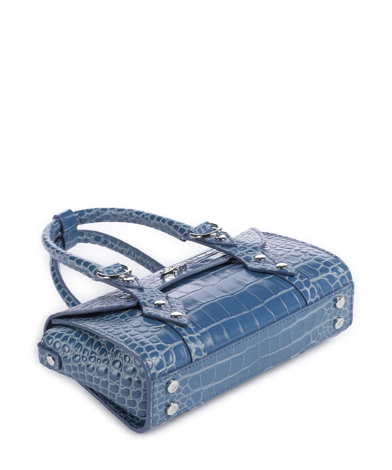 Vivienne Westwood Bettina Embossed Croc Mini Bolso de mano blue