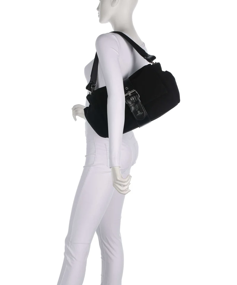 Vivienne Westwood Hazel Suede Treasure XL Bolso de hombro black