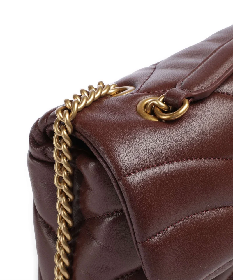 Pinko Love Puff Classic Bolso de hombro burgundy wine/antique gold