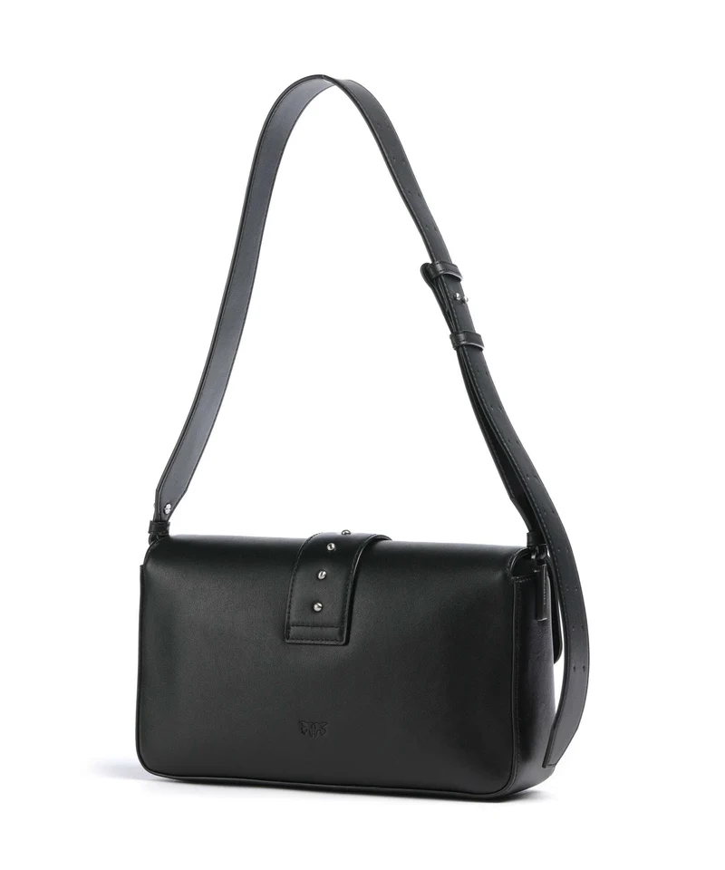 Pinko Love One Classic Slouchy Bolso de hombro nero limousine/matt silver