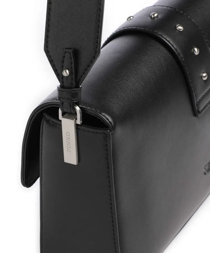 Pinko Love One Classic Slouchy Bolso de hombro nero limousine/matt silver