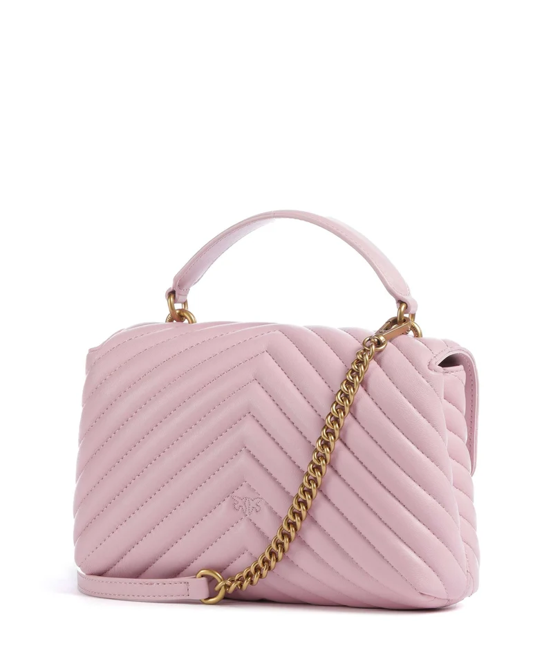Pinko Love Lady Puff Mini Bolso de mano rosa chiaro/antique gold