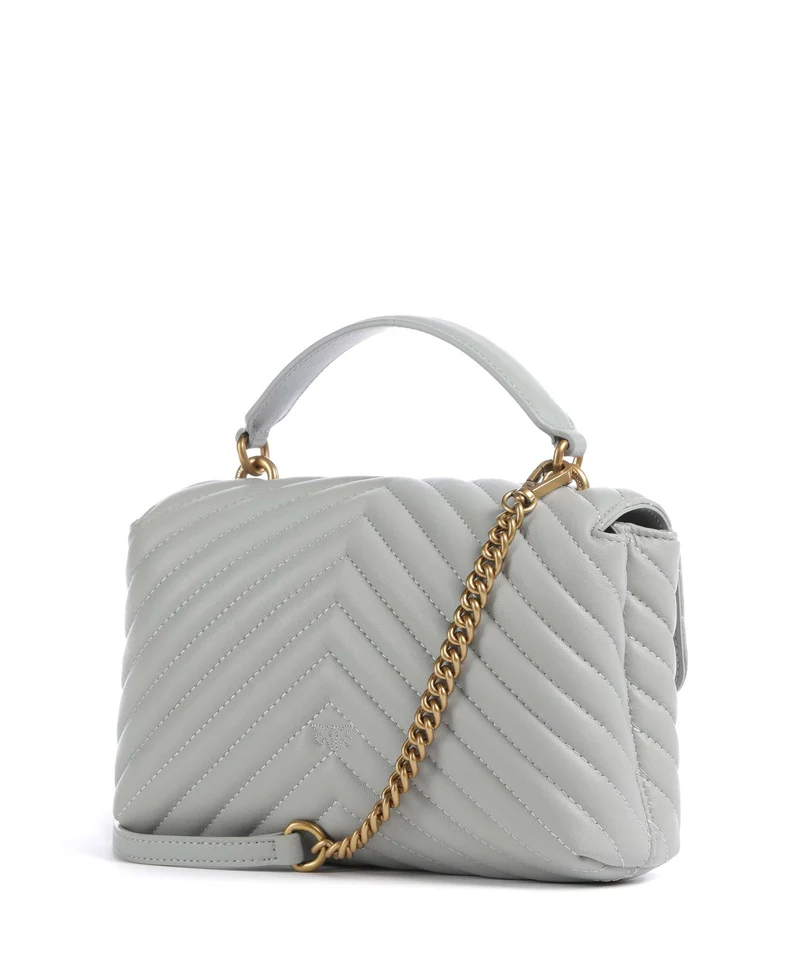 Pinko Love Lady Puff Mini Bolso de mano grigio perla/antique gold