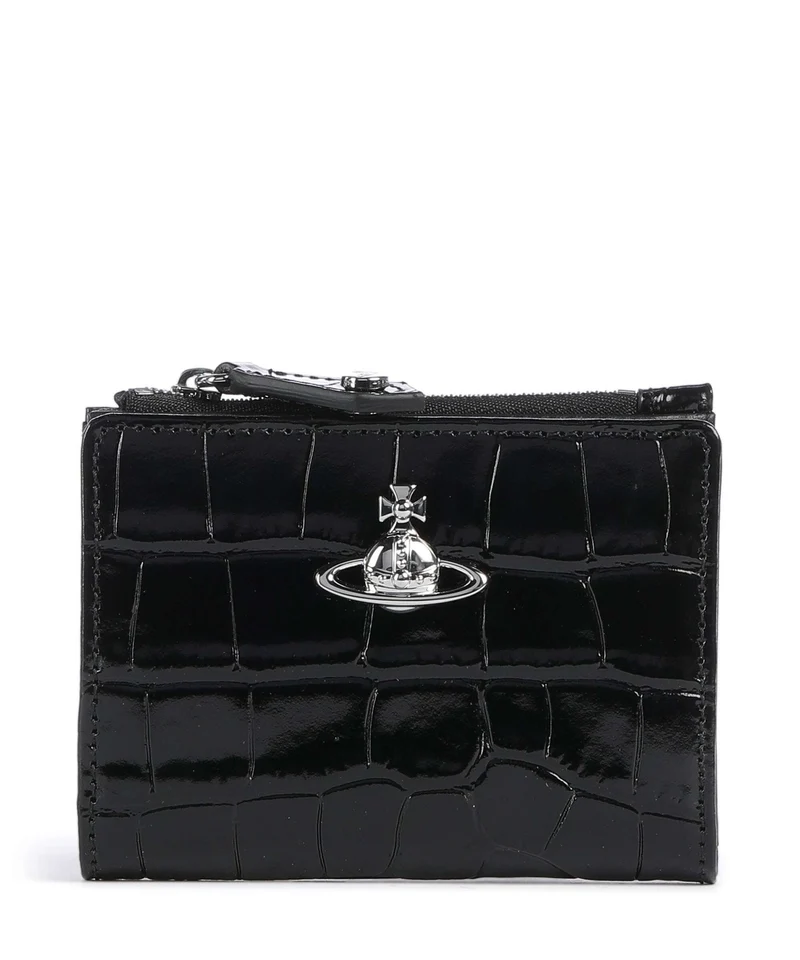 Vivienne Westwood Embossed Croc Slim Monedero black