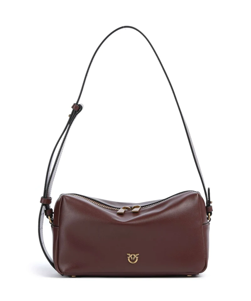 Pinko Bolso de hombro burgundy wine/antique gold