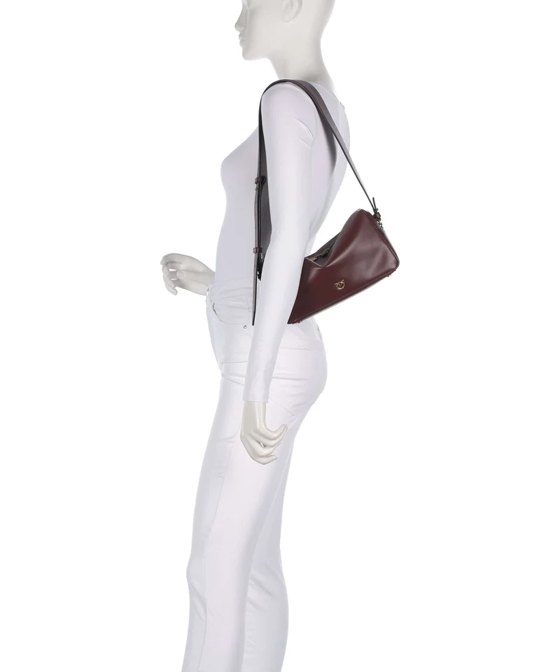 Pinko Bolso de hombro burgundy wine/antique gold