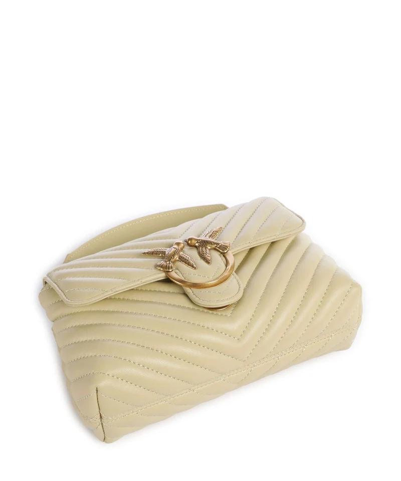 Pinko Love Lady Puff Mini Bolso de mano giallo vaniglia/antique gold