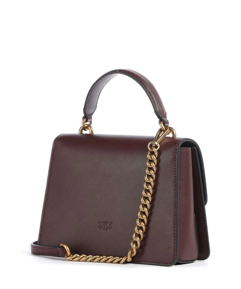 Pinko Love One Mini Bolso de mano burgundy wine/antique gold