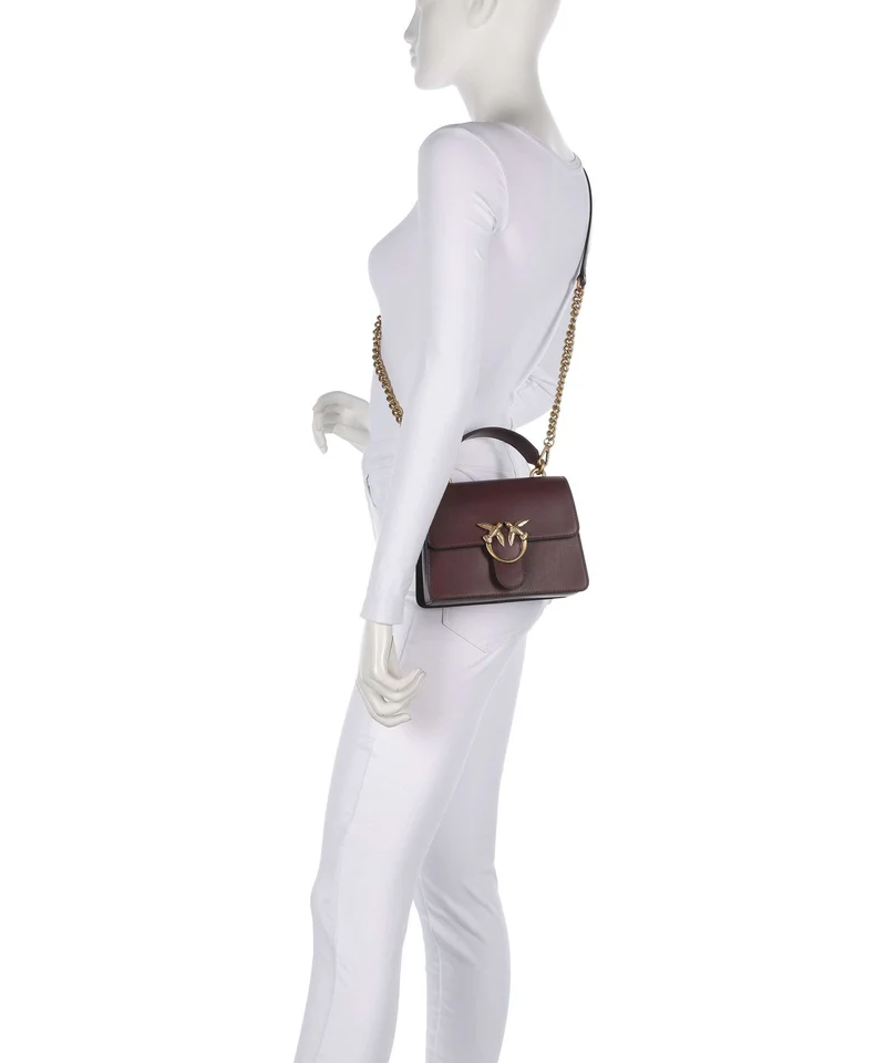 Pinko Love One Mini Bolso de mano burgundy wine/antique gold