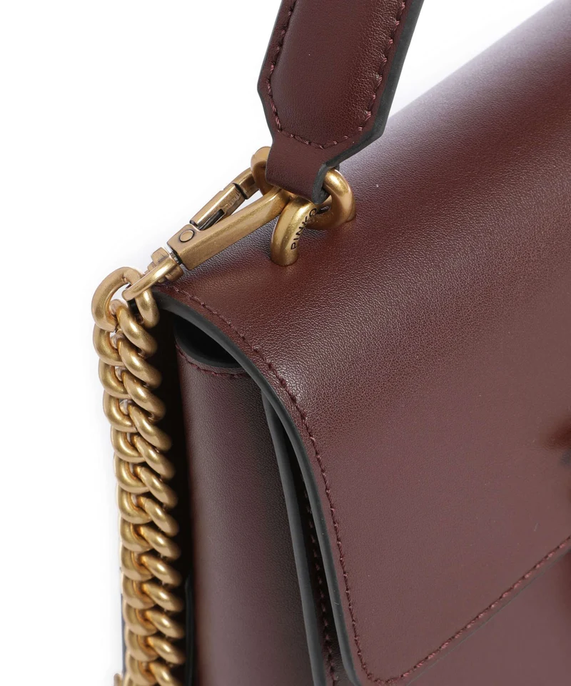 Pinko Love One Mini Bolso de mano burgundy wine/antique gold