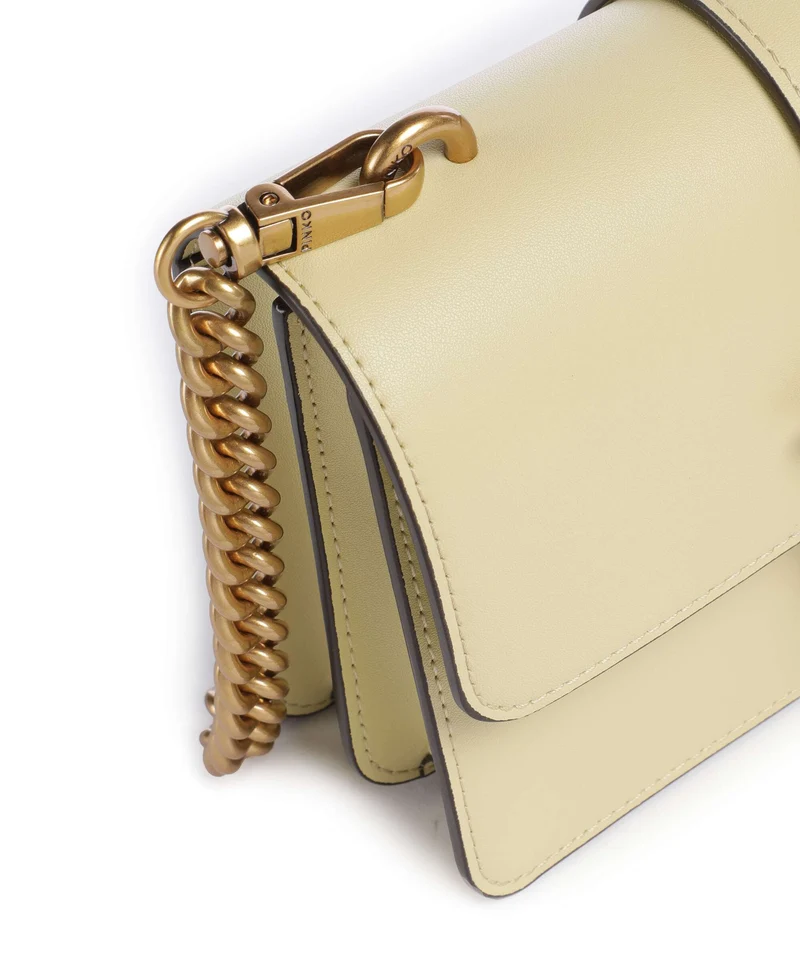 Pinko Love One Mini Bandolera giallo vaniglia/antique gold
