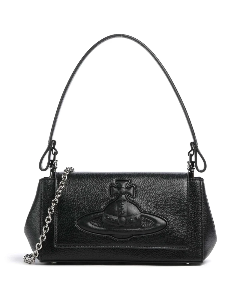 Vivienne Westwood Hazel Grain Medium Bolso de hombro black