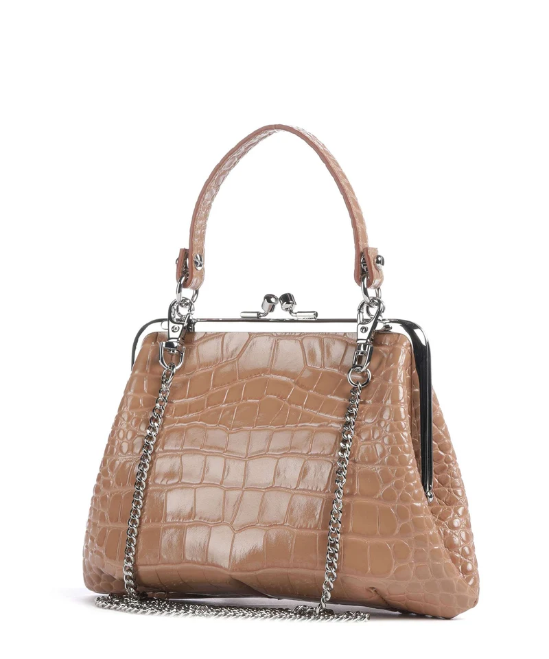Vivienne Westwood Granny Frame Embossed Croc Bolso de mano dusty pink