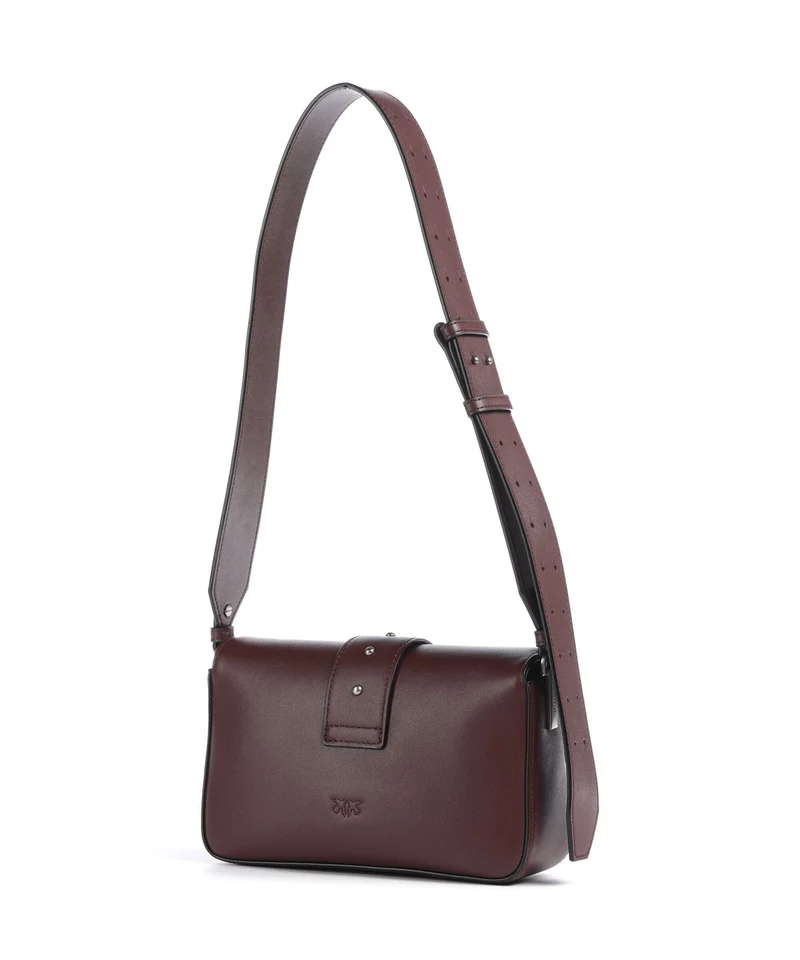 Pinko Love One Mini Slouchy Bolso de hombro burgundy wine/old silver