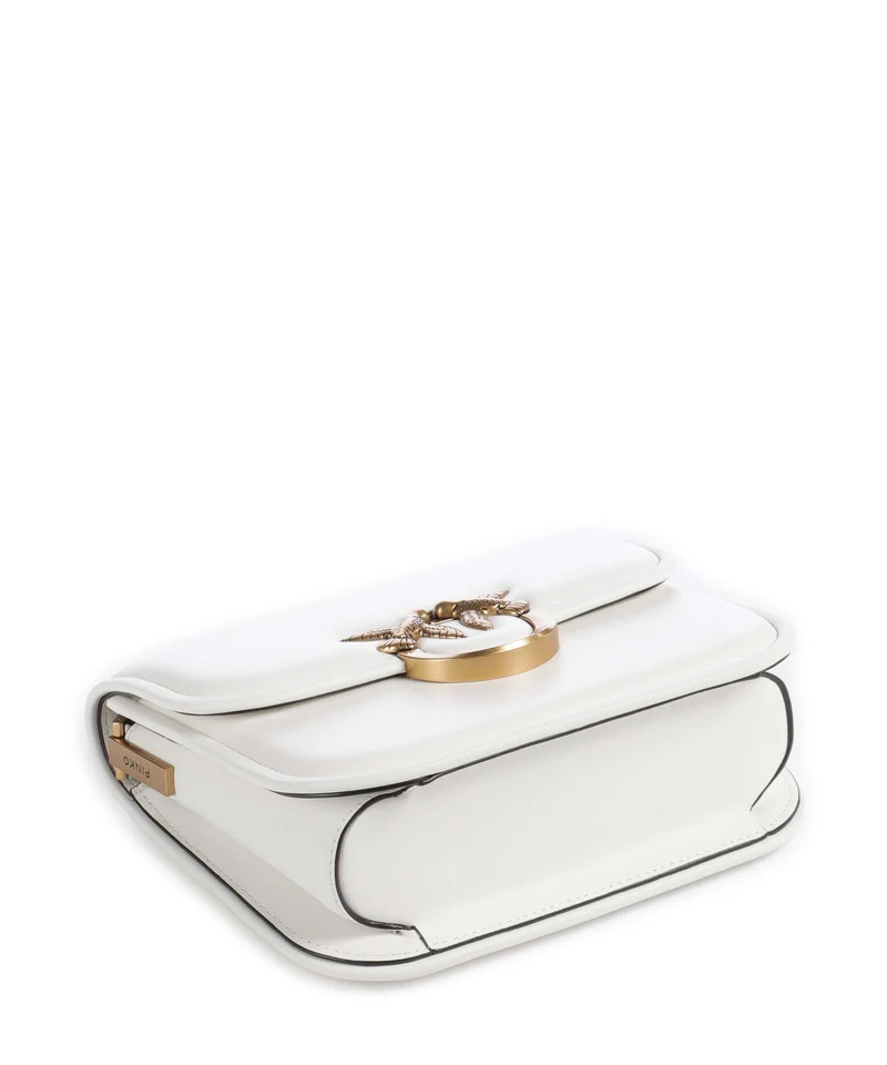 Pinko Love One Mini Bandolera bianco nembo/antique gold