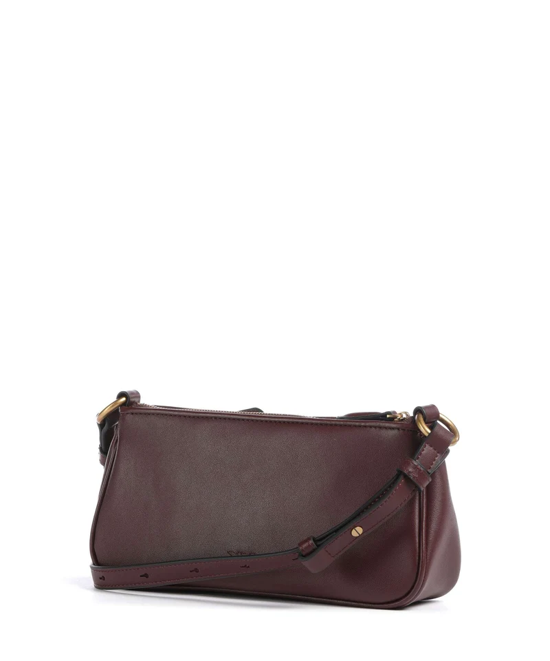 Pinko Half Moon Mini Bandolera burgundy wine/antique gold