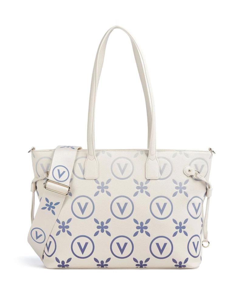 Valentino Bags Samba Re Print Bolsa shopping ecru/bluette