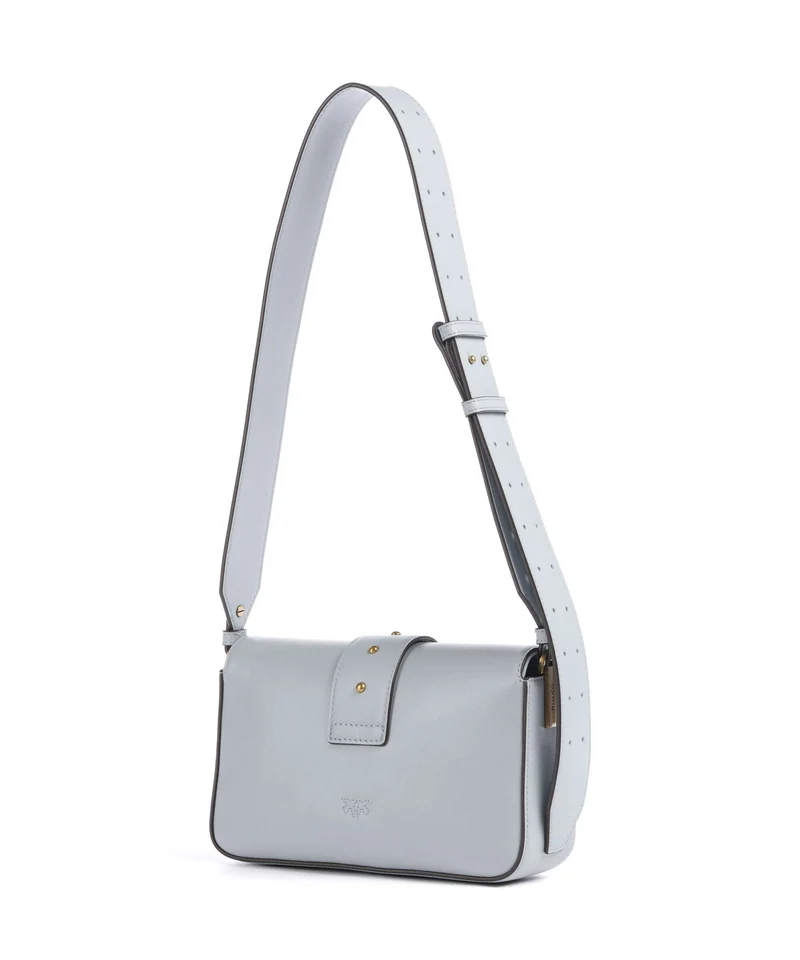 Pinko Love One Mini Slouchy Bolso de hombro azzurro celeste/antique gold