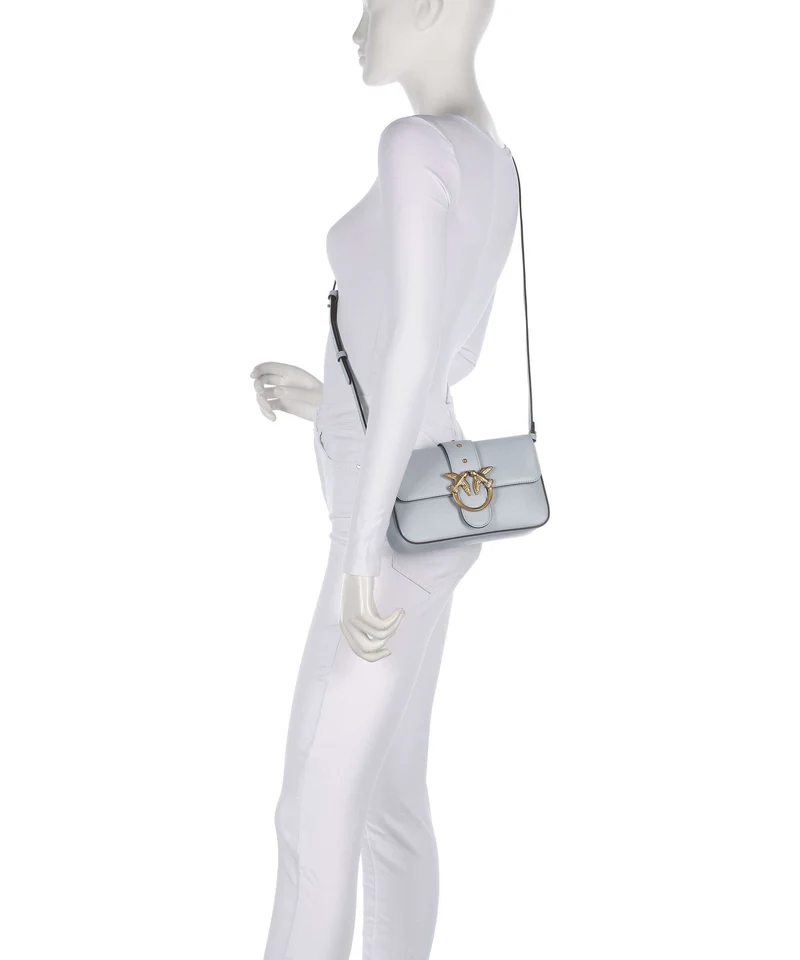Pinko Love One Mini Slouchy Bolso de hombro azzurro celeste/antique gold