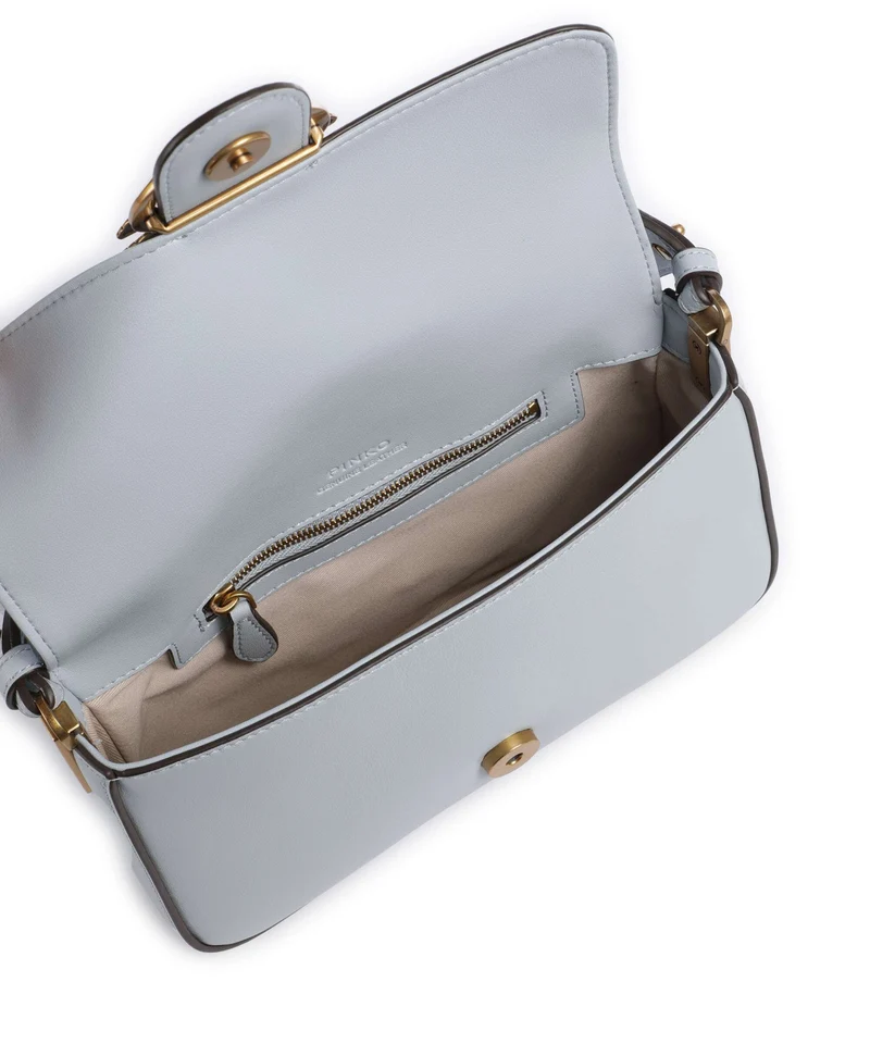 Pinko Love One Mini Slouchy Bolso de hombro azzurro celeste/antique gold