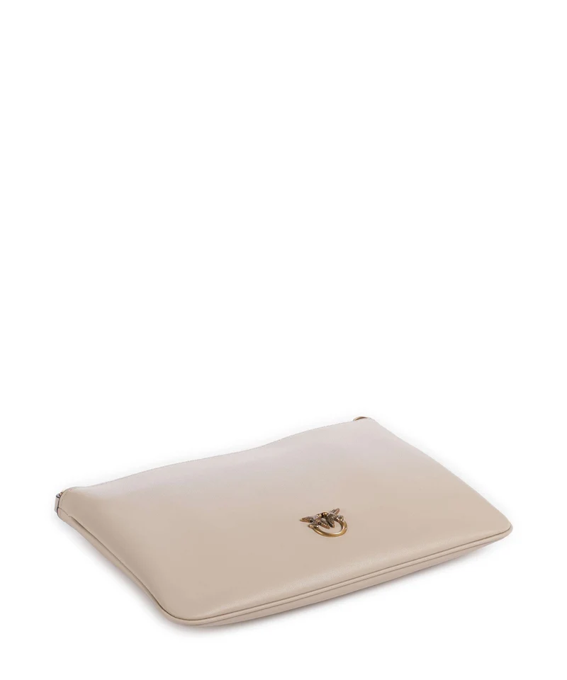Pinko Flat Classic Bandolera beige/grigio fumo/antique gold
