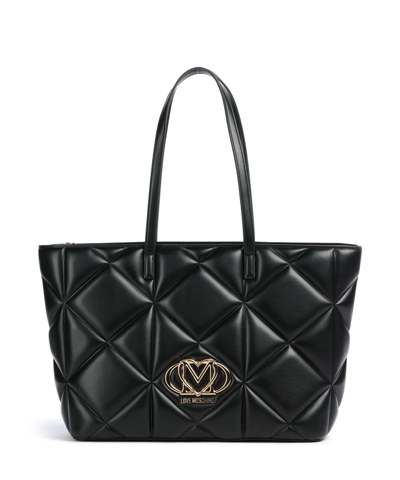 Love Moschino Embossed Q Bolsa shopping black
