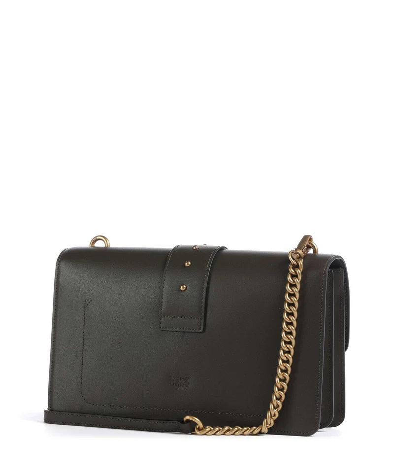 Pinko Love One Classic Bandolera verde fango/antique gold