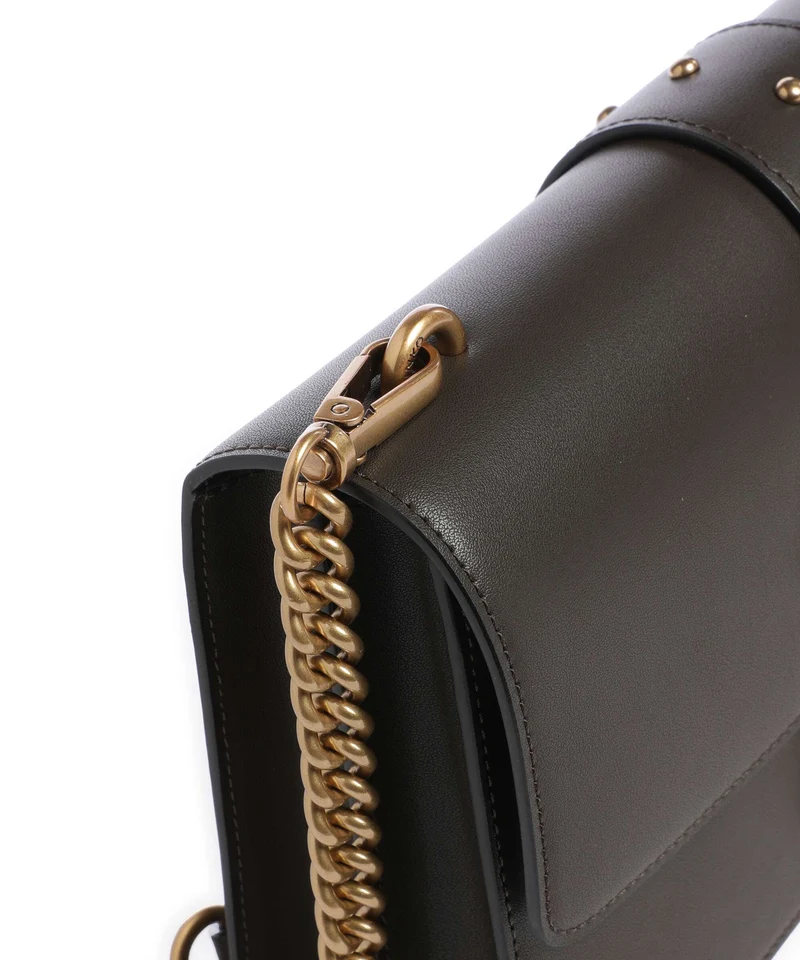 Pinko Love One Classic Bandolera verde fango/antique gold
