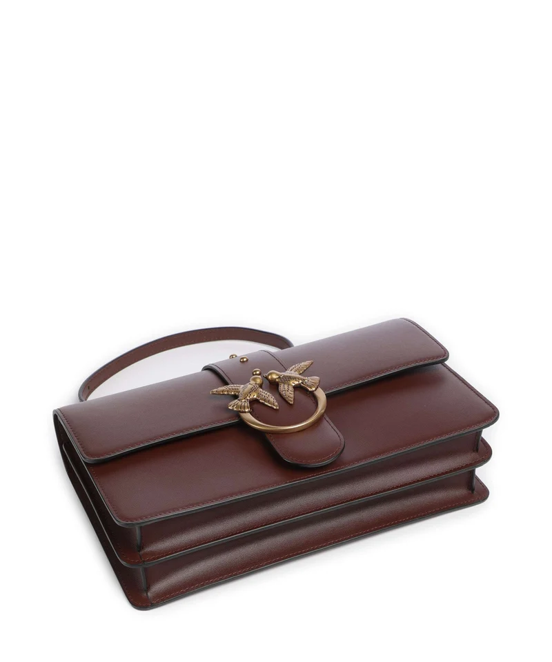 Pinko Love One Classic Bandolera rosso vino/antique gold
