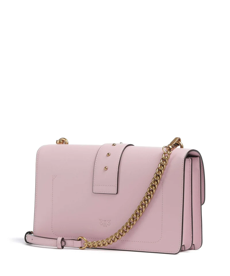 Pinko Love One Classic Bandolera rosa chiaro/antique gold