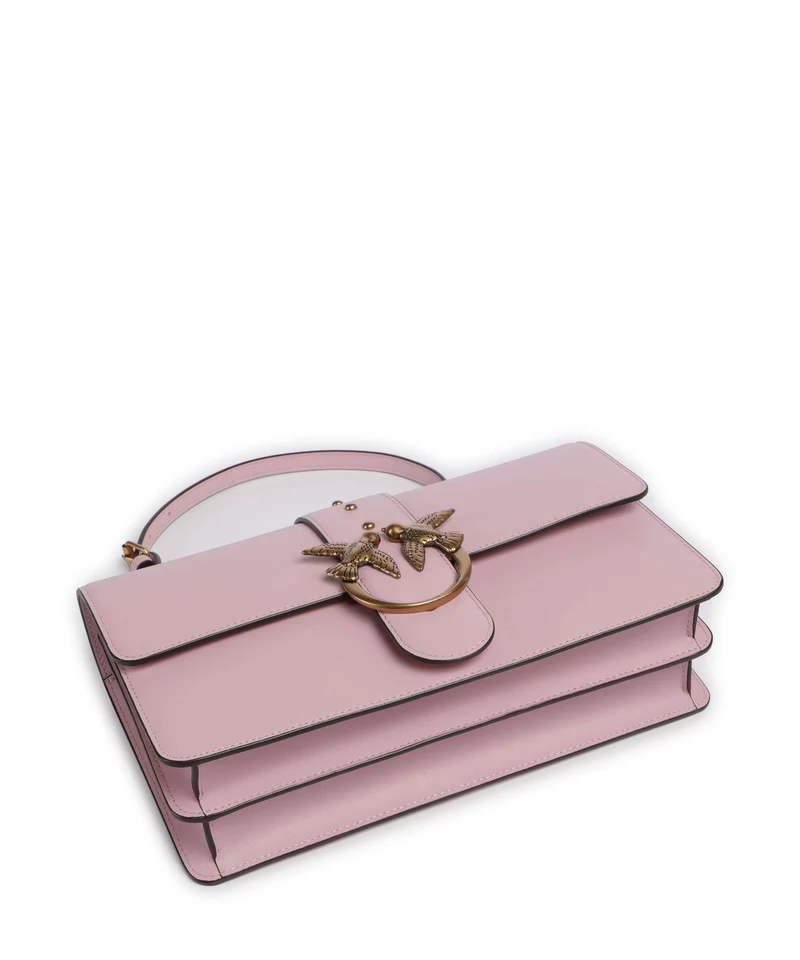 Pinko Love One Classic Bandolera rosa chiaro/antique gold