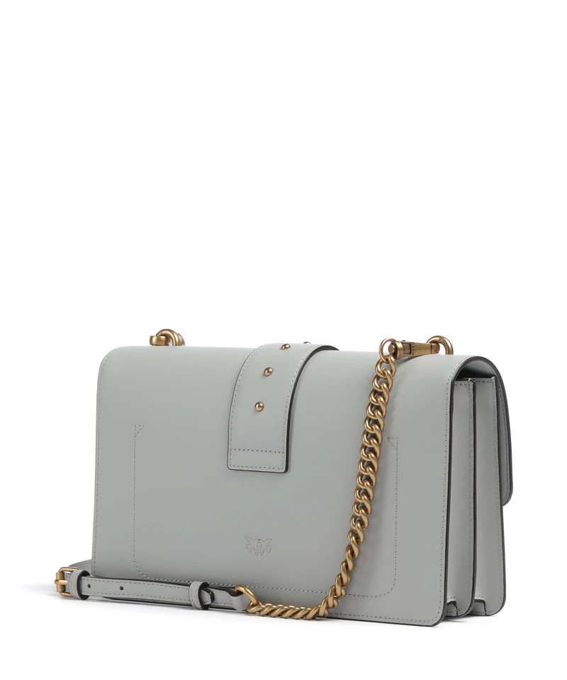 Pinko Love One Classic Bandolera grigio perla/antique gold