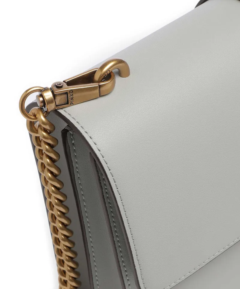 Pinko Love One Classic Bandolera grigio perla/antique gold