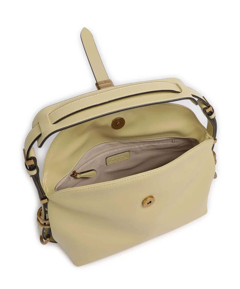 Pinko Saddle Horizontal Mini Bolso de hombro giallo vaniglia/antique gold