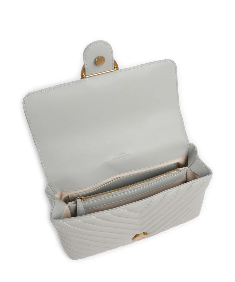 Pinko Love Lady Puff Classic Bolso de mano grigio perla/antique gold