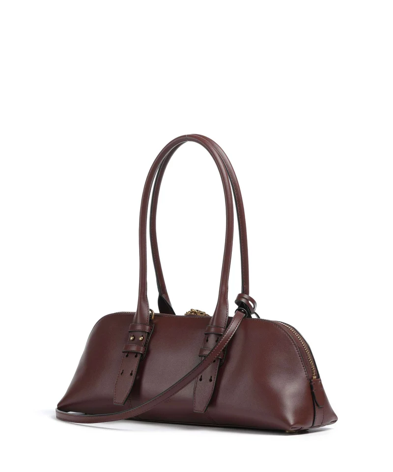Pinko Bowling Horizontal Big Bolso de mano burgundy wine/antique gold
