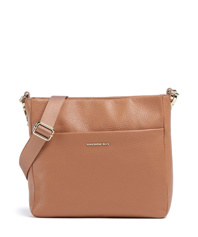 Mandarina Duck Mellow Leather Bandolera pecan nut