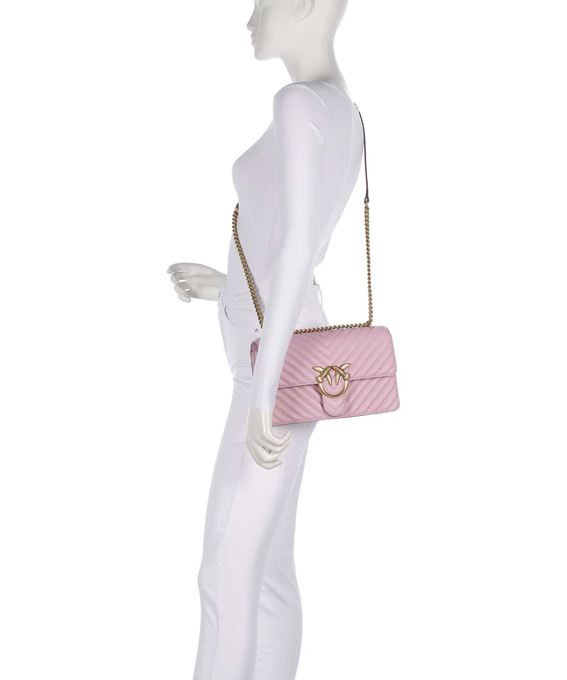 Pinko Love One Classic Bolso de hombro rosa chiaro/antique gold