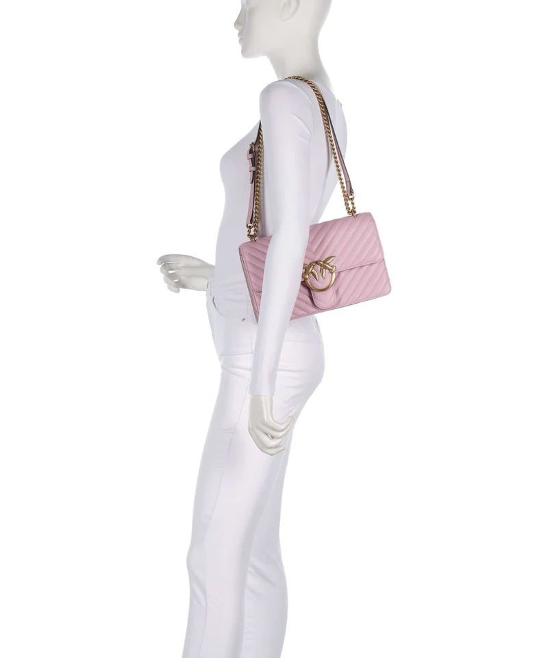 Pinko Love One Classic Bolso de hombro rosa chiaro/antique gold