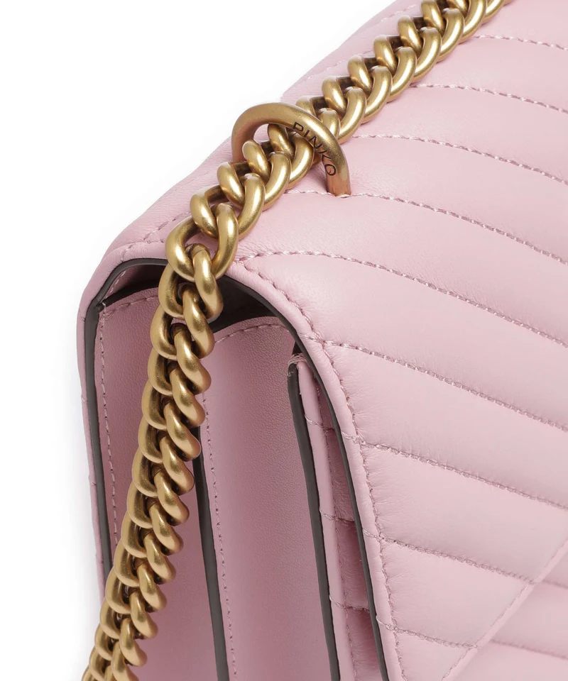 Pinko Love One Classic Bolso de hombro rosa chiaro/antique gold