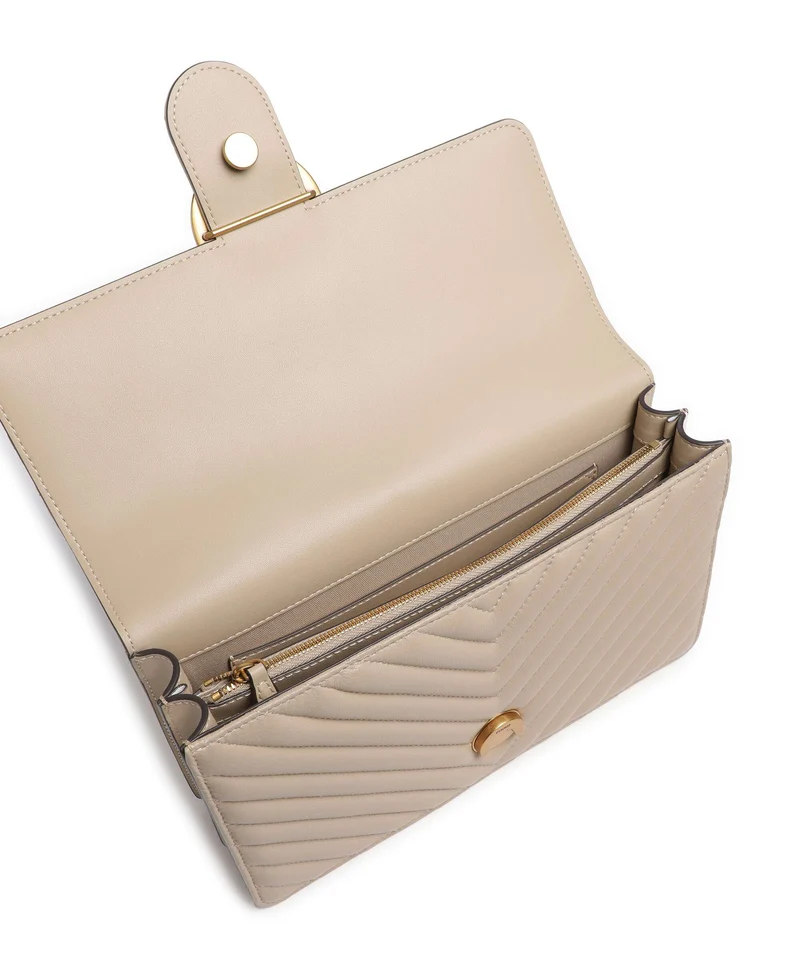Pinko Love One Classic Bolso de hombro beige/grigio fumo/antique gold