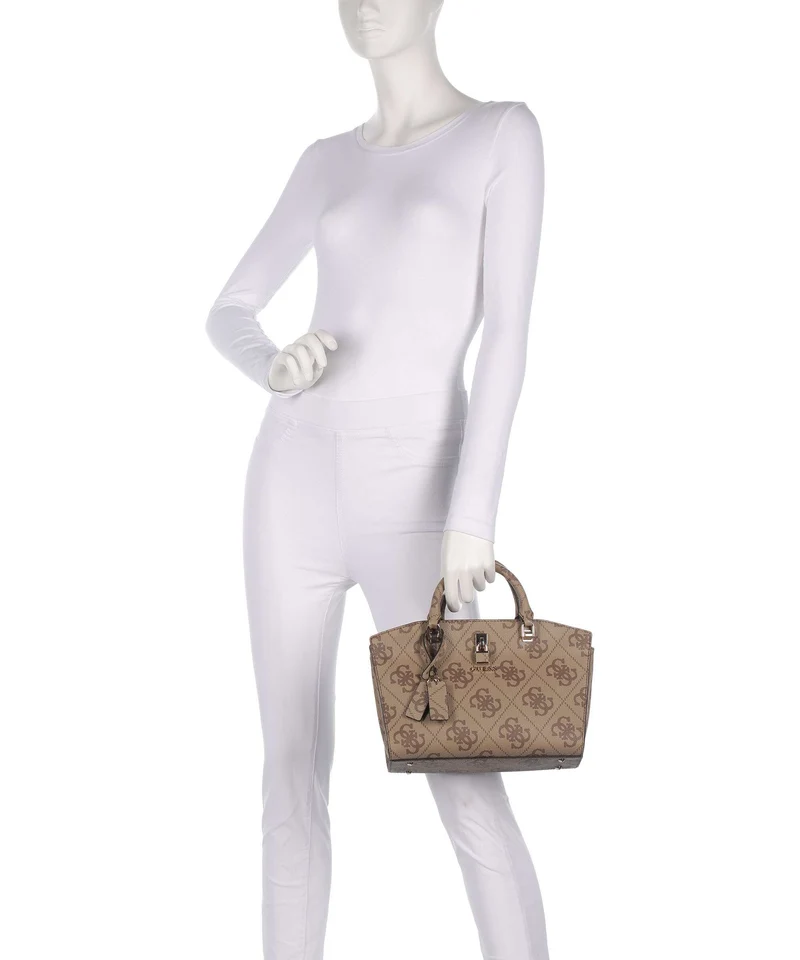 Guess Queensland Big 4G Logo Bolso de mano latte logo