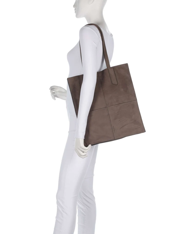 Liebeskind Amy Vegan Suede L Bolsa shopping neutral grey