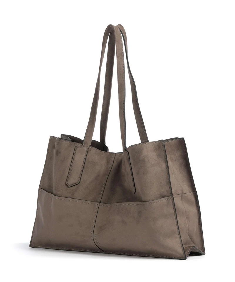 Liebeskind Amy Vegan Suede L Bolsa shopping neutral grey