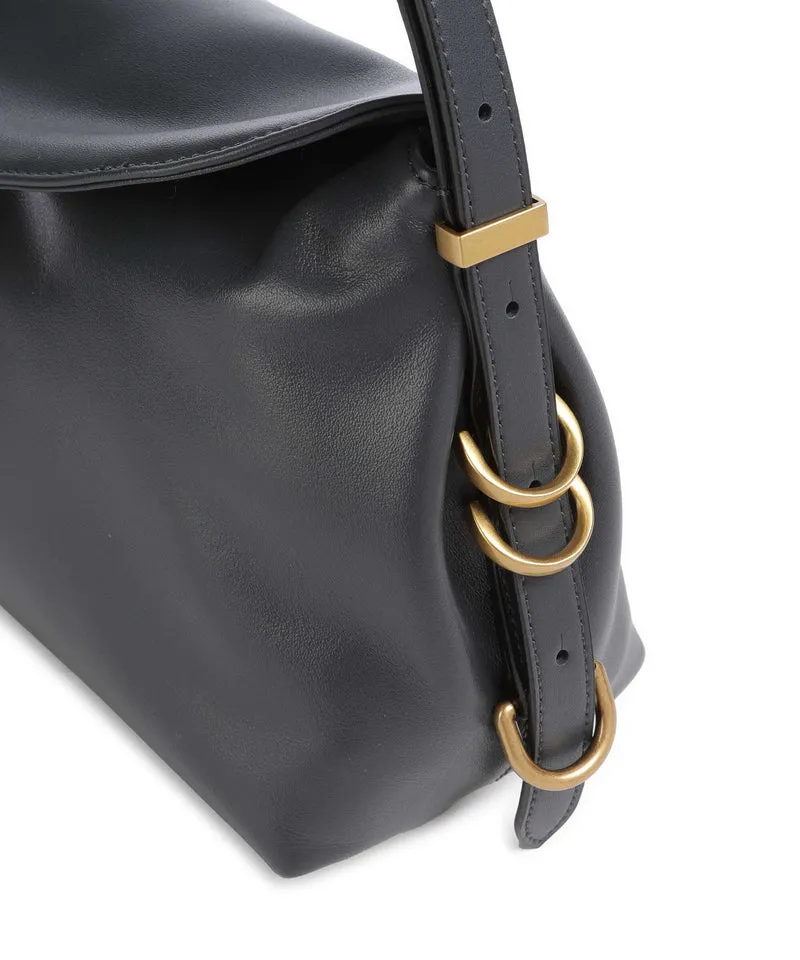 Pinko Saddle Bolso de hombro grigio asfalto/antique gold