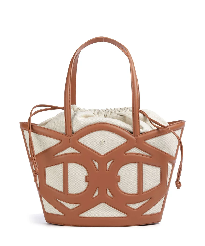 Aigner Azzurra M Bolsa shopping cognac brown