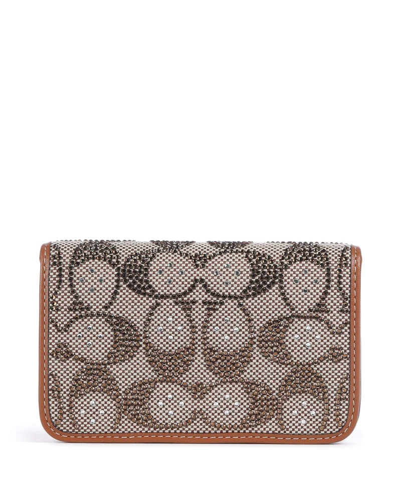 Coach Essential Crystal Signature Jacquard Monedero burnished amber