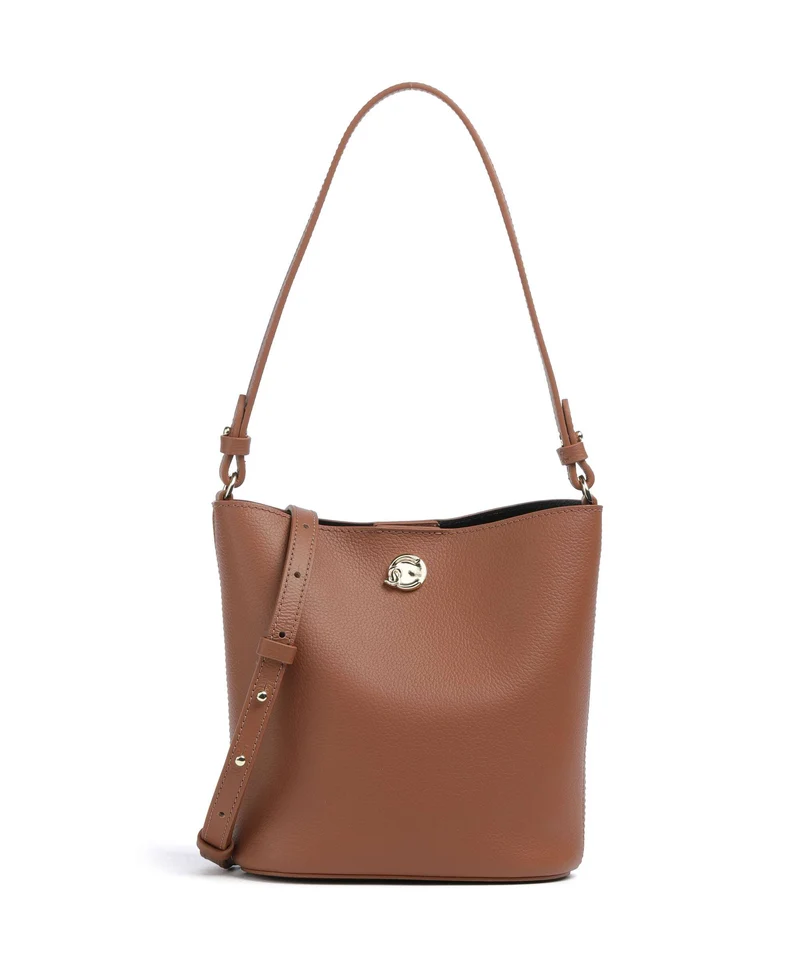 Coccinelle Nikla Bucket bolso de mano cognac/noir